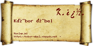 Kóbor Ábel névjegykártya