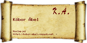 Kóbor Ábel névjegykártya